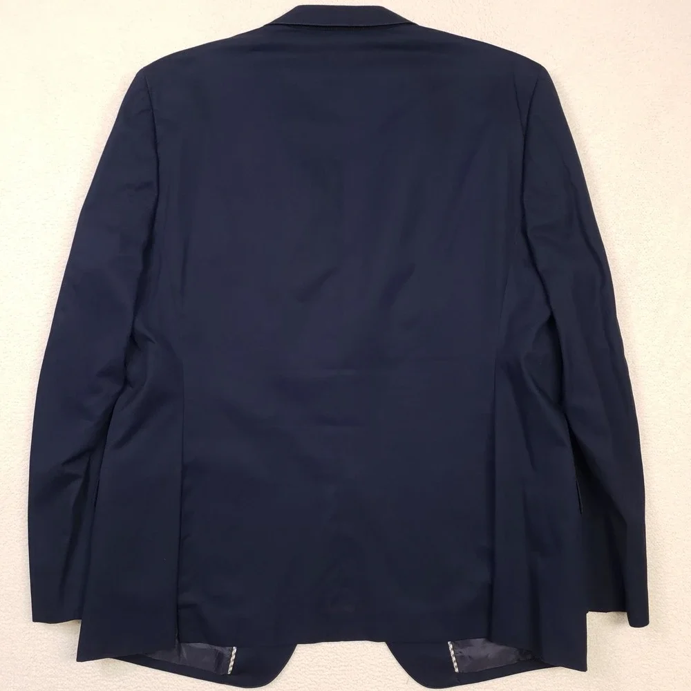 Bonobos Blazer Mens 46R Navy Blue Cotton Standard Fit Partially Lined Sport Coat